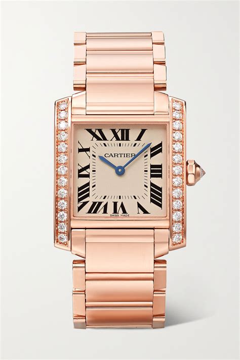 cartier tank francaise rose gold|cartier gold plated tank watch.